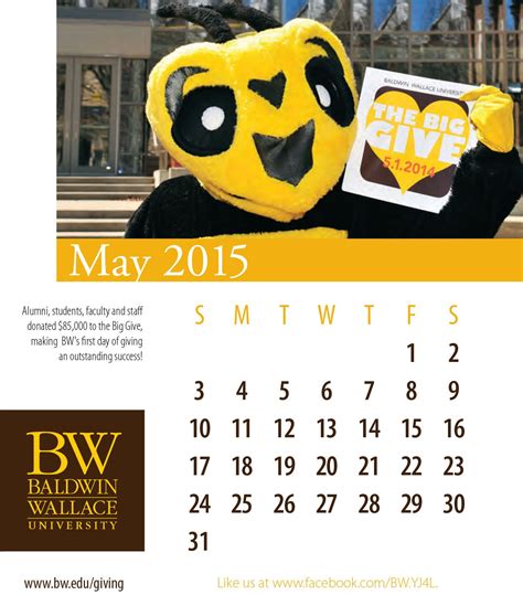 Baldwin Wallace Calendar