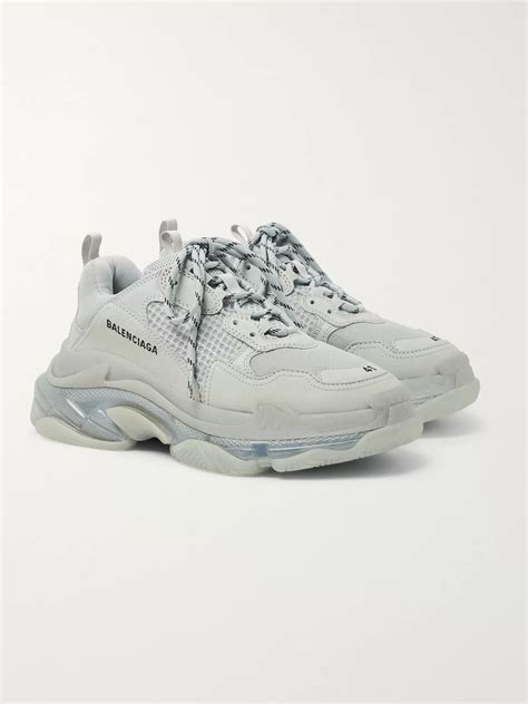 Balenciaga Triple S Clear Sole Chunky Sneakers - Grey Sneakers, …