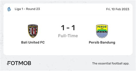 Bali United FC vs Persib Bandung live score, H2H and lineups