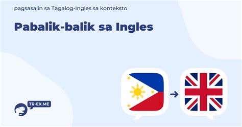 Balik Meaning Tagalog Dictionary