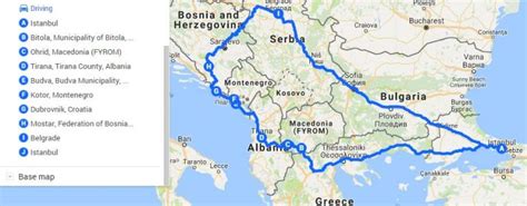 Balkan turu rotası