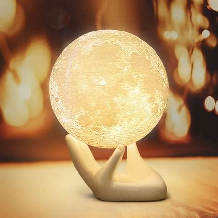 Balkwan moon lamp. This item: Moon Lamp Balkwan 3.5 inches 3D Printing Moon Light uses Dimmable and Touch Control Design,Romantic Funny Birthday Gifts for Women ,Men,Kids,Child and Baby. Rustic Home Decor Rechargeable Night Light (3.5 inches) 