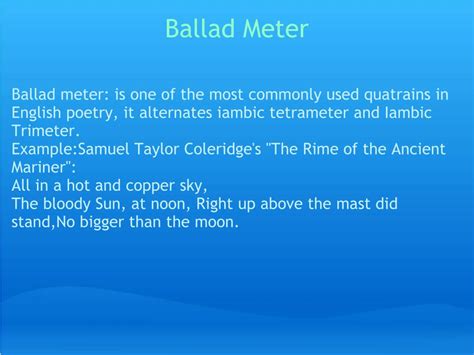 Ballad Meter