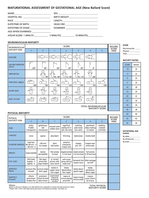 Ballard Score PDF Form Fill Out and Sign Printable PDF Template signNow