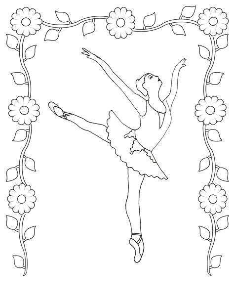 Ballet and Dancing Coloring Pages