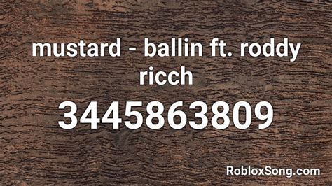 Ballin roddy ricch roblox id. Sign in to create & share playlists, get personalized recommendations, and more. New recommendations Song Video 