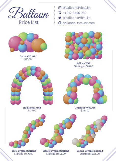 Balloon Garland Prices