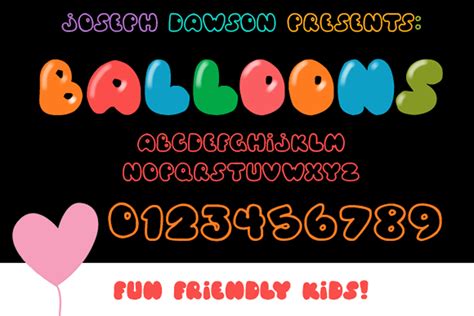 Balloon Kids Fonts FontSpace