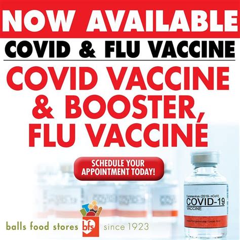 COVID Vaccines and Boosters are available at area Hen House, Ball's Price Chopper and SunFresh Pharmacies. For location information or to schedule and appointment please visit ballsfoodspharmacy.com. 