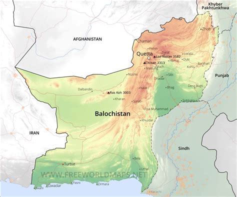 Balochistan Maps - Freeworldmaps.net