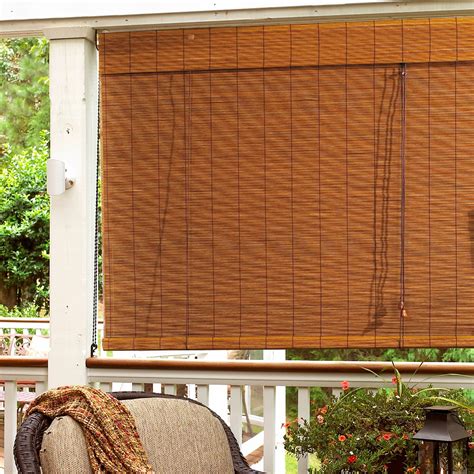 Bamboo outdoor blinds for patio. Light Control (1) Moisture Resistant (3) Glare Protection: Outdoor shades significantly reduce glare from the sun and are ideal choices in media rooms and home theaters, or anywhere you spend time watching TV if they are mounted outside of windows in these rooms. UV Blocking: patio roller shades help to block harmful UV rays, protecting ... 