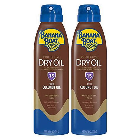 Banana Boat Deep Tanning Spray Oil Sunscreen with Coconut Oil, …