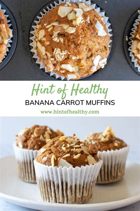 Banana Carrot Muffins - Hint of Healthy