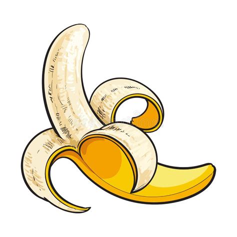 Banana Peeled Drawing