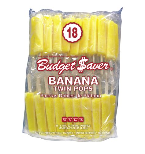 Banana popsicles walmart. Product details. This 36-count bundle of Fun Pops Fruit Flavored Freeze Pops are a satisfying snack at any time. There are several different flavors to choose from. These 2.5-oz Fun Pops freeze pops are refreshing on a hot day. Have one after your lunch or dinner for dessert. 