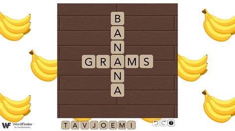 Bananagrams online. Bananagrams is a fun word game that will keep your child engaged. It helps build your child's thinking ability and vocabulary skills. To play, players must collect tiles face-down. When the timer starts, create words in the form of a crossword. If you have extra or unwanted tiles, you can swap them. The first player to complete their word grid ... 