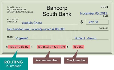 Routing Number 084300603 is the routing transit number of BANCORP SOUTH situated in TUPELO, MS. It is a nine digit bank code, used in the United States, which identifies the financial institution of the check on which it was drawn. ... Routing Number: 084300603: Bank Name: BANCORP SOUTH: Office Type: Main Office (O) Bank Address: 2910 W …. 