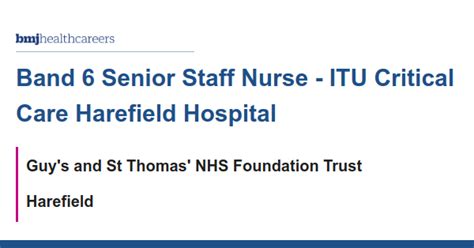 Band 6 Senior Staff Nurse Emergency Department Jobs - Indeed