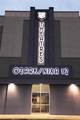 Reviews on Cinema in Ozark, MO 65721 - B&B Theatres - Ozark/Nixa 12, Alamo Drafthouse Cinema Springfield, AMC Springfield 11, American Cinema of Springfield, Dickinson Theatres. Yelp. Yelp for Business. ... "This movie theater was welcomed into the Ozark community with open arms. My family loves this movie theater and the grand …. 