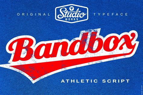 Bandbox Athletic Script Typeface Design Cuts