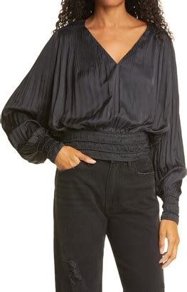 Banded Hem Blouson Tops Shop The Largest Collection