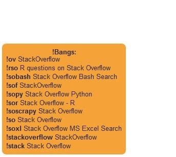 Bang Suggestions On Supported Sites For Duckduckgo Source Code