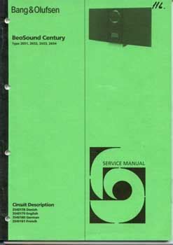 Bang and olufsen century service manual. - 120g motor grader transmission repair manual.