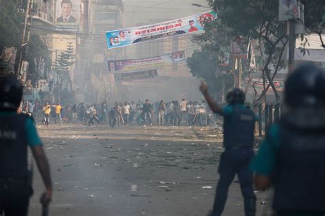 Bangladesh’s opposition supporters clash with police as tensions run high ahead of general election