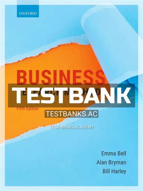 Bank 5th Business Methods Test Edition Students For Research