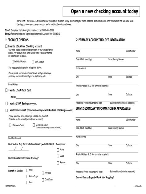 Bank Account Application Form Pdf Fill and Sign Printable Template