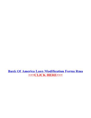 Bank Of America Loan Modification Application Form Universal Network