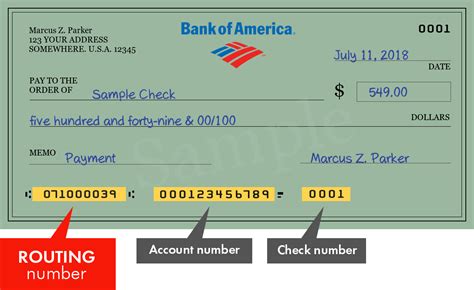 Bank Routing Number 071000039, Bank Of America, N.a. - US …