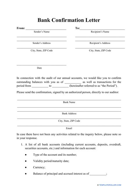 Bank confirmation letter sample pdf.  No registration required.  Fill out this ba...