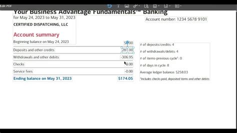 Bank of America Statement Auto Calculate Template Documentplug