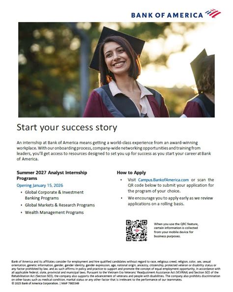 Bank of america 2027 internship.  Explore programs, timelines, and the appli...
