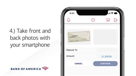 Normally, as long as you deposit your check before he cut-off time on a business day, the deposited funds are usually available to you the day after Bank of America accepts the deposit. Here is how the cut off time works: Eastern: 9 p.m. ET; Central: 9 p.m. ET; Mountain: 8 p.m. PT; Pacific: 8 p.m. PT. 