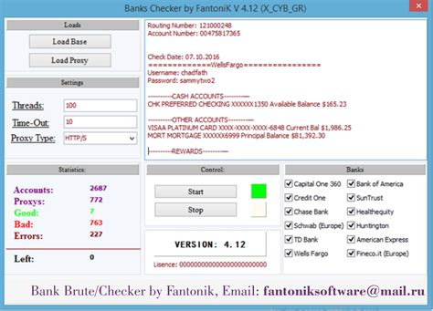 Banks brute checker by fantonik.  Connect with an active internet network, --- y...