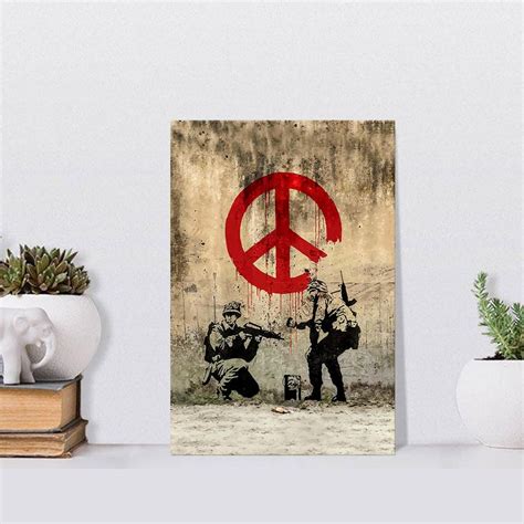 Banksy Peace Soldier - Etsy