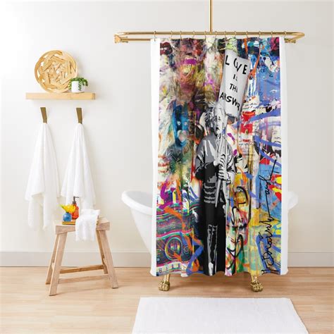 Buy Dream Big Dream Banksy Graffiti Art HD Print Shower Curtain Modern Kid's Shower Curtain Set for Bathroom Waterproof with Hooks 54W x 78L(in): Shower Curtain Sets - Amazon.com FREE DELIVERY possible on eligible purchases