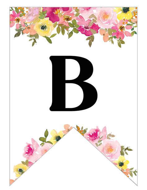 Banner Letters With Script Letters Printables