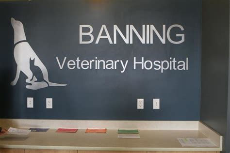 Banning vet. Specialties: Veterinary medicine, emergency veterinary care, animal dental, diagnosis and treatment of animal ailments, prescription of medication, surgery, spay and neuter, wellness exams, microchips, small and large animal medicine Established in 1979. We started in 1979 in a small clinic in Banning, Ca. In 1988, the owner purchased a piece of land and built a strip mall. In 1989, the two ... 