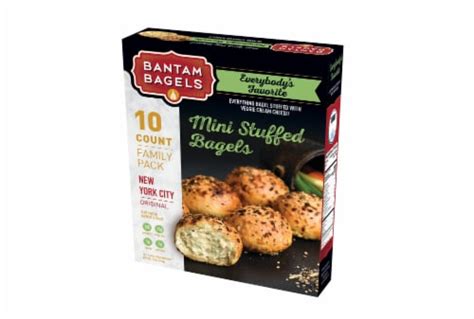 Bantam Bagels Mini Bagels Stuffed with Veggie Cream Cheese