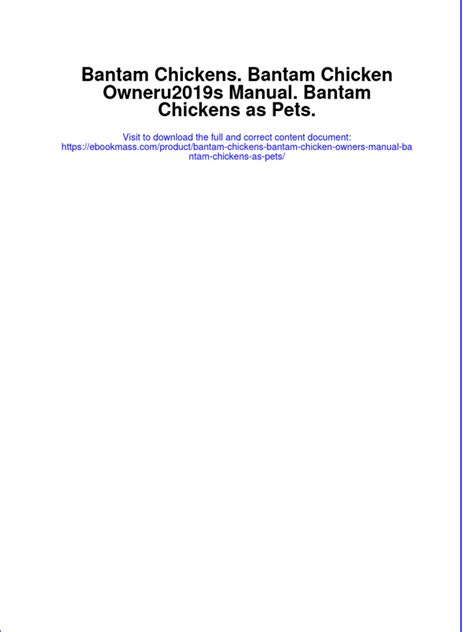 Bantam chickens bantam chickens as pets bantam chicken owners manual. - Pmp exam guide 2015 edition kindle edition.