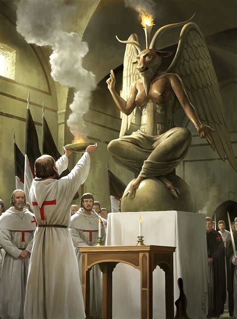 Baphomet knights templar. Baphomet is a deity allegedly worshipped by the Knights Templar [3] that subsequently became incorporated into various occult and Western esoteric traditions. [4] The name Baphomet appeared in trial transcripts for the Inquisition of the Knights Templar starting in 1307. 