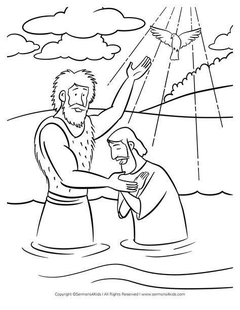 Baptism Coloring Shee