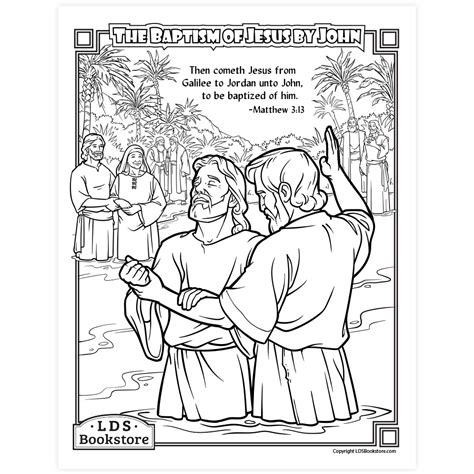 Baptism Of Jesus Coloring Shee