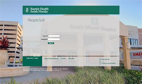 Baptist health peoplesoft. For Employees. Baptist Health is committed to providing reasonable accommodation to applicants with disabilities. If you want to apply for an open position and need an accommodation to complete the electronic employment application, please contact Human Resources at 786-596-2290 for assistance. Baptist Health South Florida is an Equal ... 