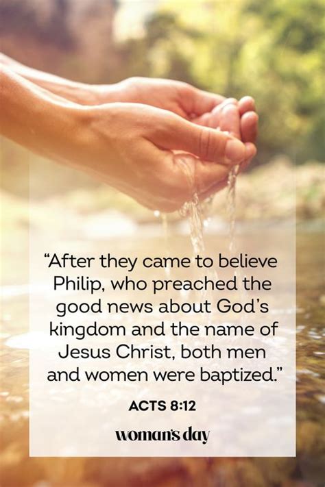 Baptized verses in the bible. 100 Bible Verses aboutPurpose Of Baptism. Acts 2:38ESV / 22 helpful votesHelpfulNot Helpful. And Peter said to them, “Repent and be baptized every one of you in the name of Jesus Christ for the forgiveness of your sins, and you will receive the gift of the Holy Spirit. 