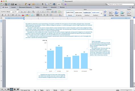 Bar Chart Template for Word Column Chart Template Sales Growth. Bar