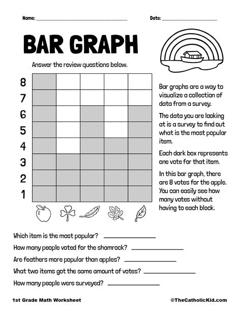 Bar Graph Worksheet For 1st Grade Free Printable